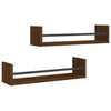 Seinähyllyt tangoilla 2 kpl ruskea tammi 60x16x14 cm