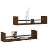 Seinähyllyt tangoilla 2 kpl ruskea tammi 60x16x14 cm