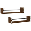 Seinähyllyt tangoilla 2 kpl ruskea tammi 60x16x14 cm
