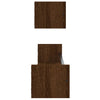 Seinähyllyt tangoilla 2 kpl ruskea tammi 80x16x14 cm
