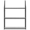 Harmaa seinähylly Pervis 60x21x78,5cm (3 kerrosta sonoma puinen)