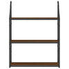 Seinähylly 3 kerrosta ruskea tammi 60x21x78,5 cm tekninen puu