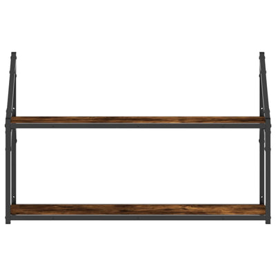 Seinähylly 2 kerrosta savutammi 80x21x51 cm tekninen puu