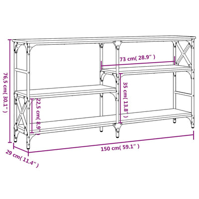Savutammi konsolipöytä Leny 150x29x76,5cm (puinen)