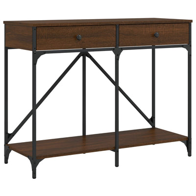 Konsolipöytä ruskea tammi 100x39x78,5 cm tekninen puu