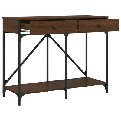 Konsolipöytä ruskea tammi 100x39x78,5 cm tekninen puu