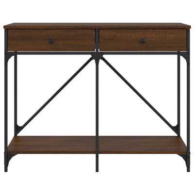 Konsolipöytä ruskea tammi 100x39x78,5 cm tekninen puu