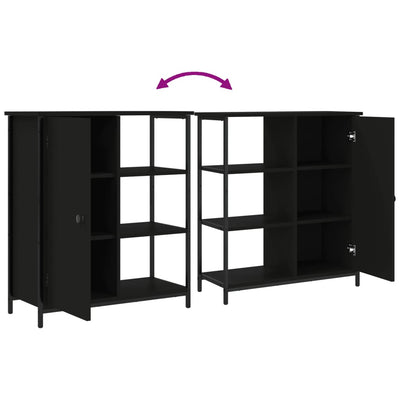 Senkki musta 70x30x80 cm tekninen puu