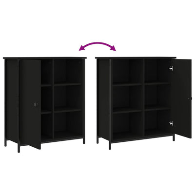 Senkki musta 70x30x80 cm tekninen puu