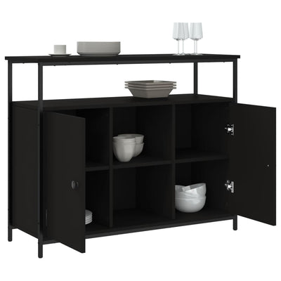 Senkki musta 100x35x80 cm tekninen puu