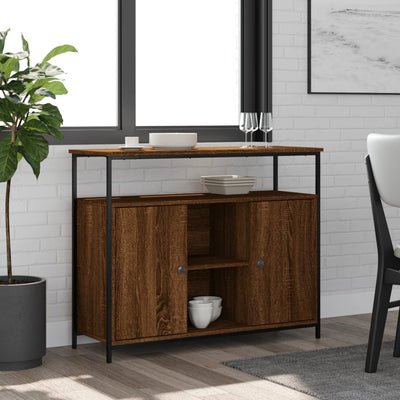 Senkki ruskea tammi 100x35x80 cm tekninen puu