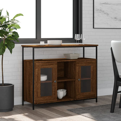 Senkki ruskea tammi 100x35x80 cm tekninen puu