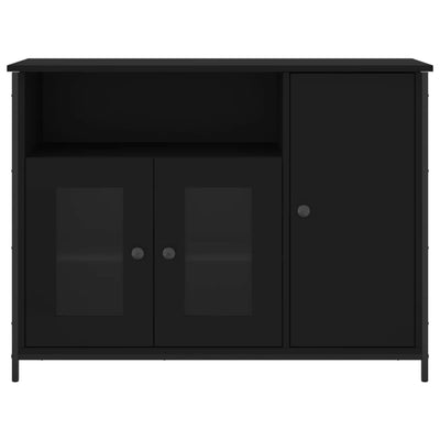 Senkki musta 100x35x75 cm tekninen puu
