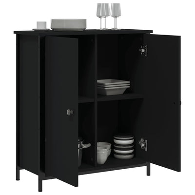 Senkki musta 70x30x80 cm tekninen puu