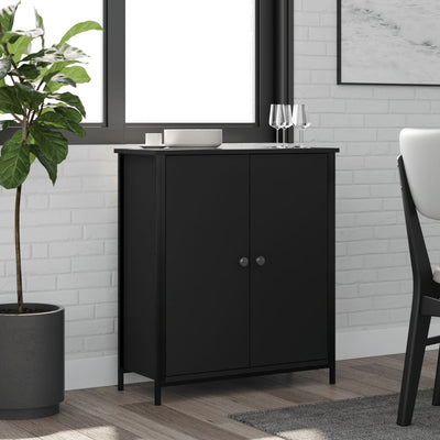 Senkki musta 70x30x80 cm tekninen puu
