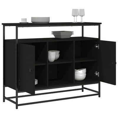Senkki musta 100x35x80 cm tekninen puu