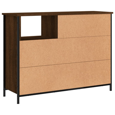 Senkki ruskea tammi 100x33x75 cm tekninen puu