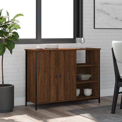 Senkki ruskea tammi 100x33x75 cm tekninen puu