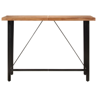 Baaripöytä 150x70x107 cm täysi akasiapuu ja rauta