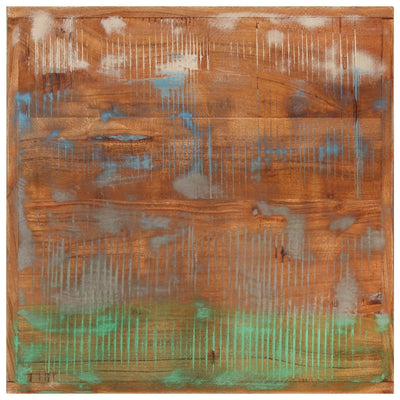 Baaripöytä 55x55x107 cm kierrätetty täyspuu ja rauta