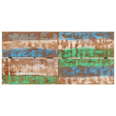 Baaripöytä 150x70x107 cm täysi kierrätyspuu ja rauta