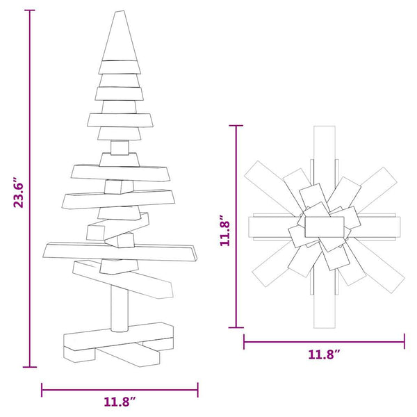 Puinen koristejoulukuusi Balaceanu 60cm (mänty)