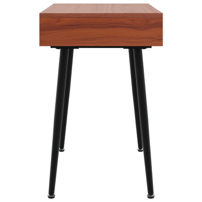 Ruskea tietokonepöytä laatikolla Krimhild 110x50x75cm (puinen)