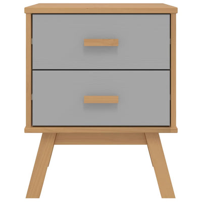 Yöpöytä OLDEN harmaa ja ruskea täysi mänty