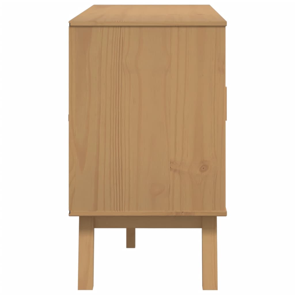 Ruskea OLDEN senkki, koko 114x43x73,5 cm, valmistettu täysmänty