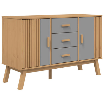 Senkki OLDEN harmaa ja ruskea 114x43x73,5 cm täysi mänty