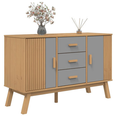 Senkki OLDEN harmaa ja ruskea 114x43x73,5 cm täysi mänty