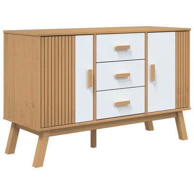 Senkki OLDEN valkoinen ja ruskea 114x43x73,5 cm täysi mänty