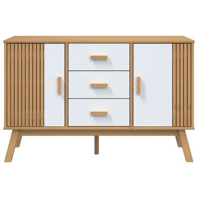 Senkki OLDEN valkoinen ja ruskea 114x43x73,5 cm täysi mänty