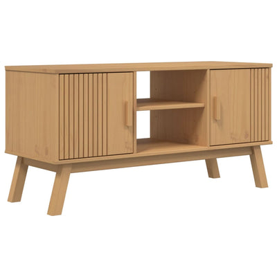 TV-taso OLDEN ruskea 114x43x57 cm täysi mänty