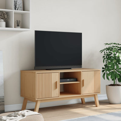 TV-taso OLDEN ruskea 114x43x57 cm täysi mänty