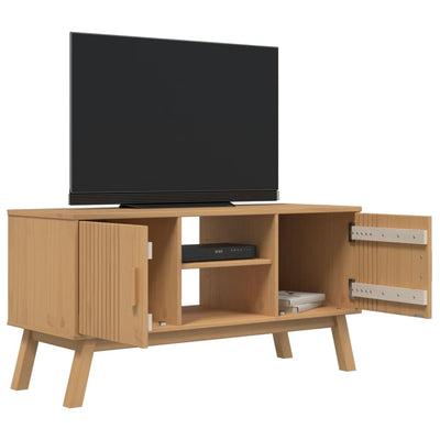 TV-taso OLDEN ruskea 114x43x57 cm täysi mänty