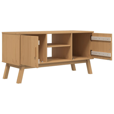 TV-taso OLDEN ruskea 114x43x57 cm täysi mänty