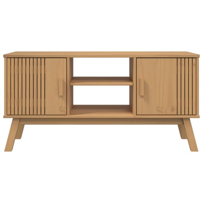TV-taso OLDEN ruskea 114x43x57 cm täysi mänty