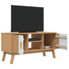 TV-taso OLDEN valkoinen ja ruskea 114x43x57 cm täysi mänty