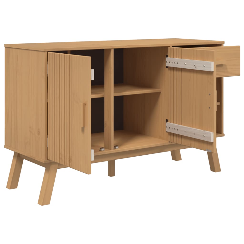Senkki OLDEN, väri ruskea, mitat 114x43x73,5 cm, materiaali täysmänty