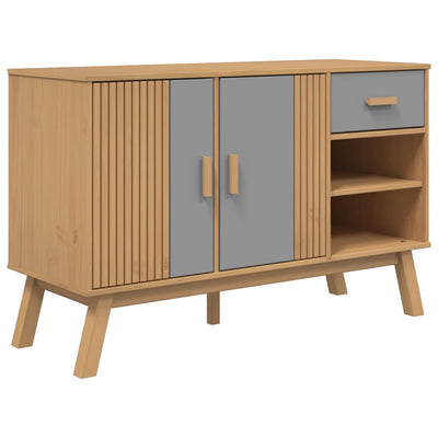 Senkki OLDEN harmaa ja ruskea 114x43x73,5 cm täysi mänty