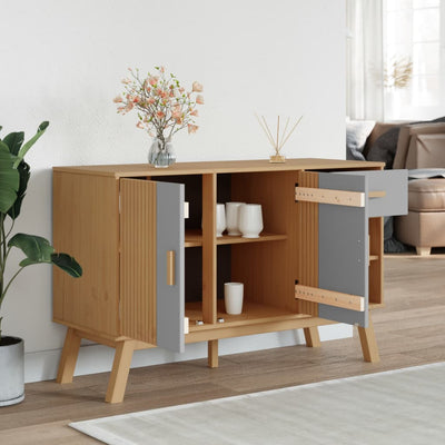 Senkki OLDEN harmaa ja ruskea 114x43x73,5 cm täysi mänty