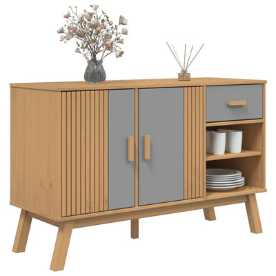 Senkki OLDEN harmaa ja ruskea 114x43x73,5 cm täysi mänty