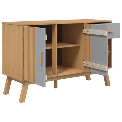 Senkki OLDEN harmaa ja ruskea 114x43x73,5 cm täysi mänty