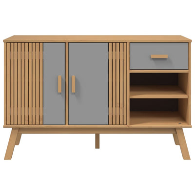 Senkki OLDEN harmaa ja ruskea 114x43x73,5 cm täysi mänty