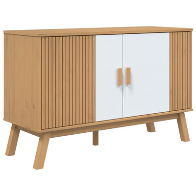 Senkki OLDEN valkoinen ja ruskea 114x43x73,5 cm täysi mänty