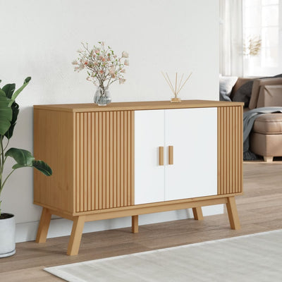 Senkki OLDEN valkoinen ja ruskea 114x43x73,5 cm täysi mänty