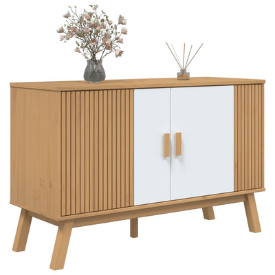 Senkki OLDEN valkoinen ja ruskea 114x43x73,5 cm täysi mänty
