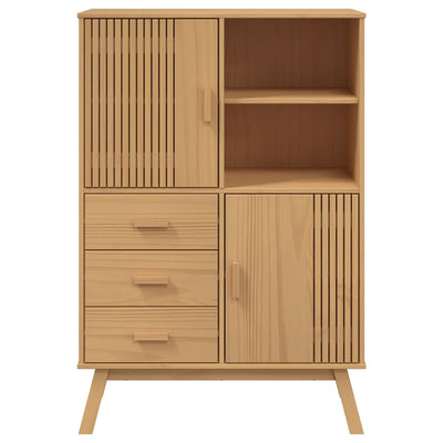 Kaappi OLDEN ruskea 85x43x125 cm täysi mänty