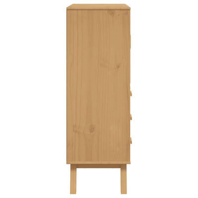 Kaappi OLDEN harmaa ja ruskea 85x43x125 cm täysi mänty